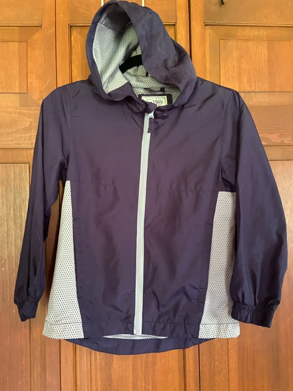 The Children's Place Navy and Light Gray Hooded Windbreaker Jacket